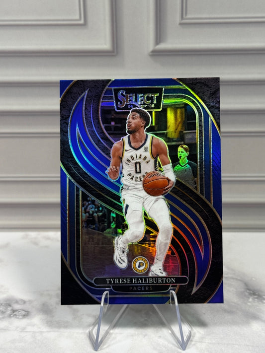 2024-25 Panini Select - Premier Level Tyrese Haliburton #165 Blue Prizm