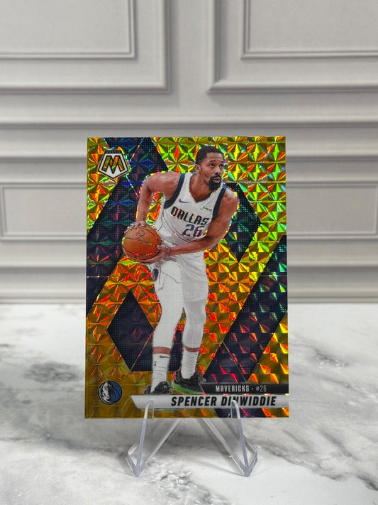 2024-25 Panini Mosaic - Spencer Dinwiddie #34 Reactive Yellow Mosaic Prizm