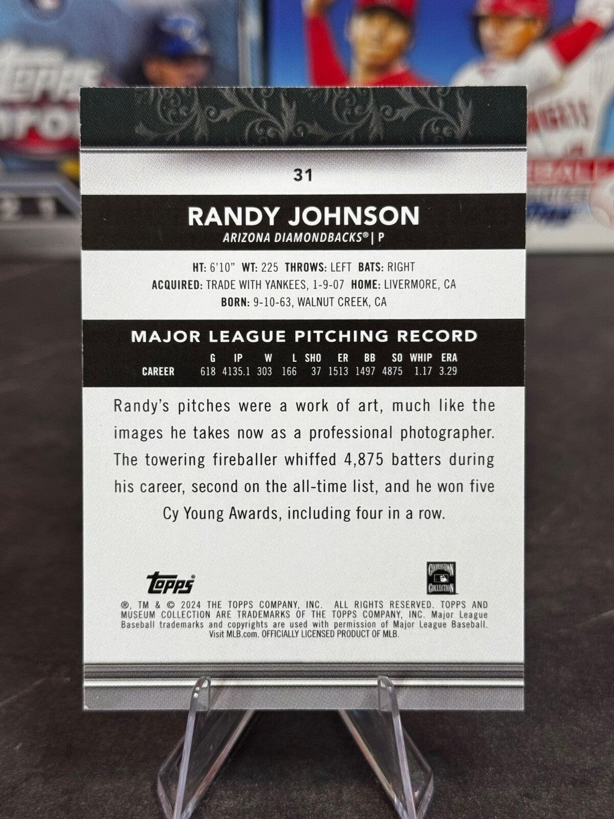 2024 Topps Museum Collection - Randy Johnson #31 Orange