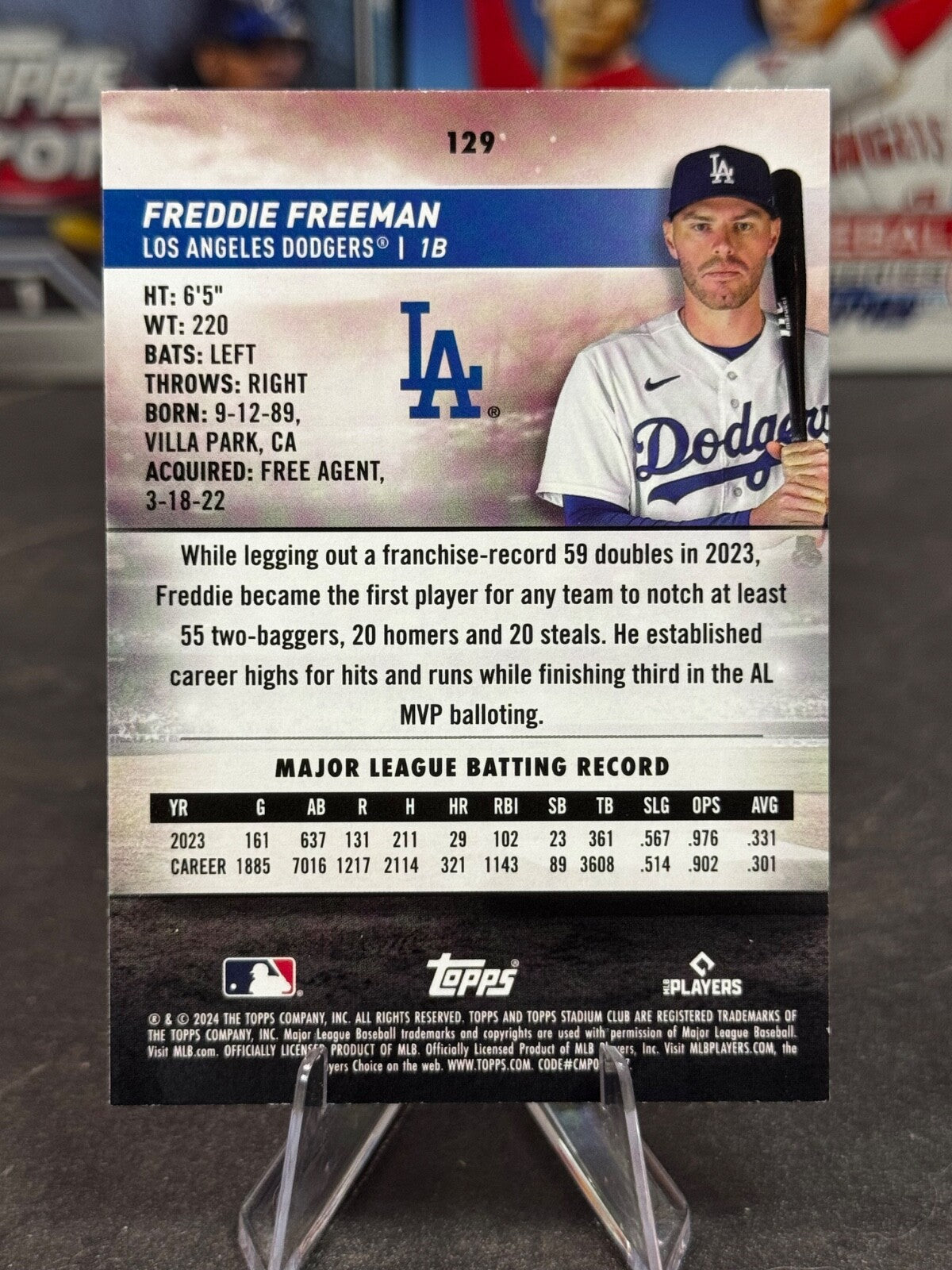2024 Topps Stadium Club - Freddie Freeman #129