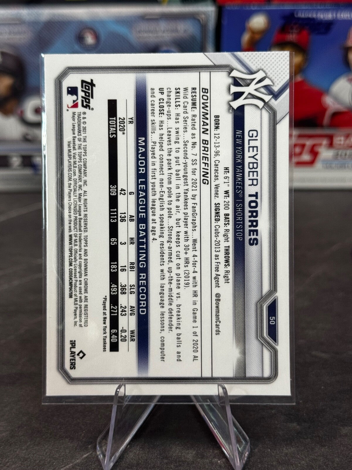 2021 Bowman Chrome - Gleyber Torres #50