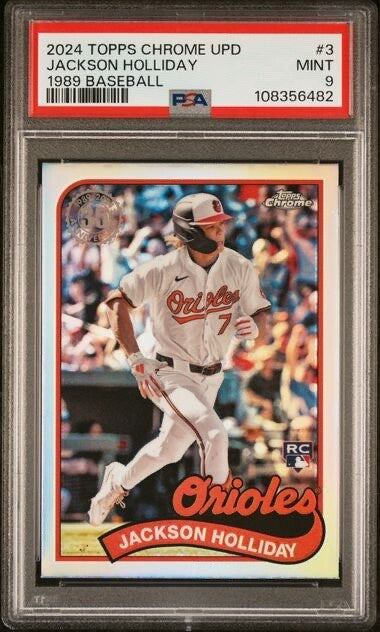 2024 Topps Chrome Update - 1989 Topps Baseball #3 Jackson Holliday RC PSA 9 Mint
