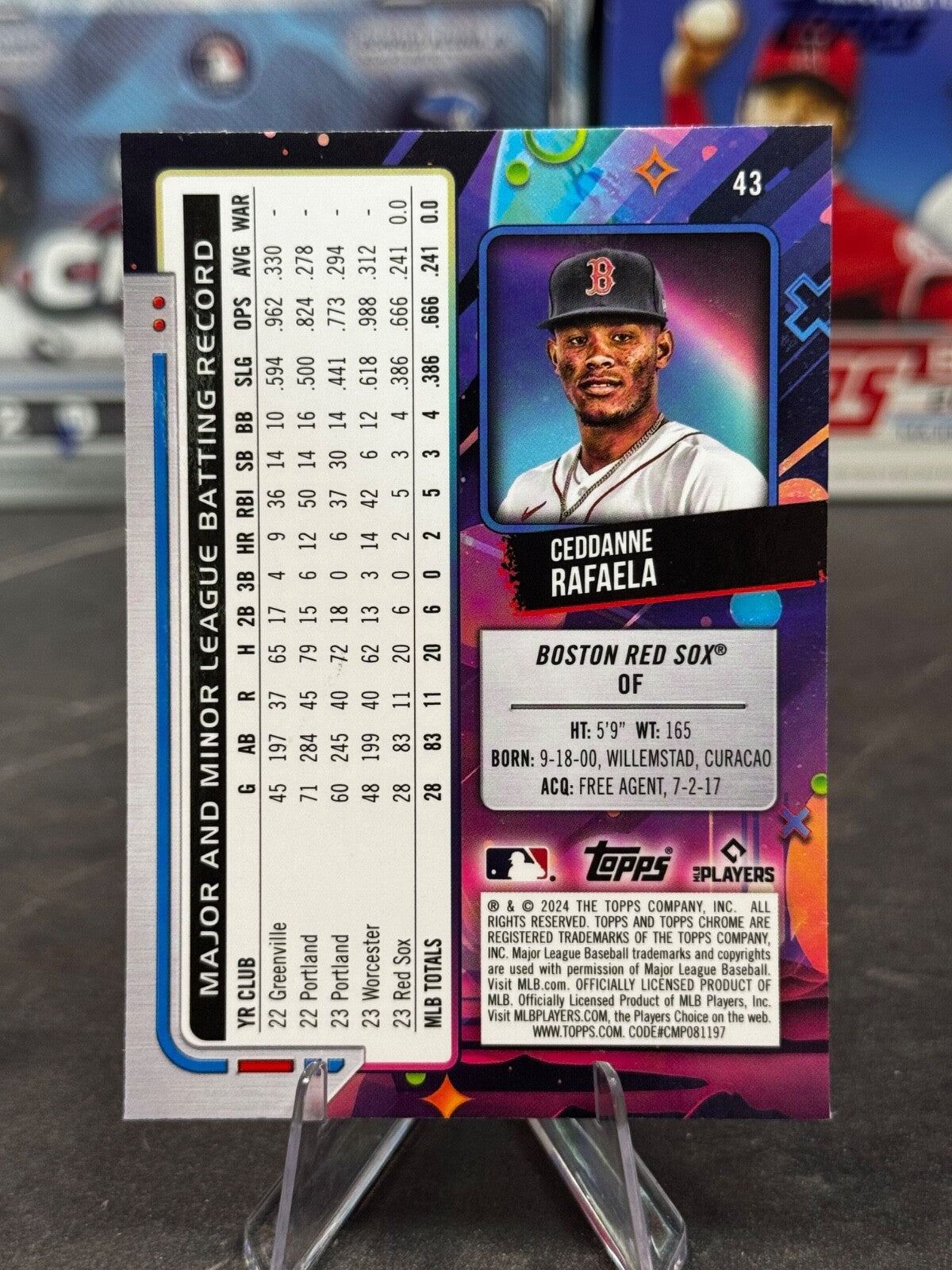 2024 Topps Cosmic Chrome - Ceddanne Rafaela #43 (RC)