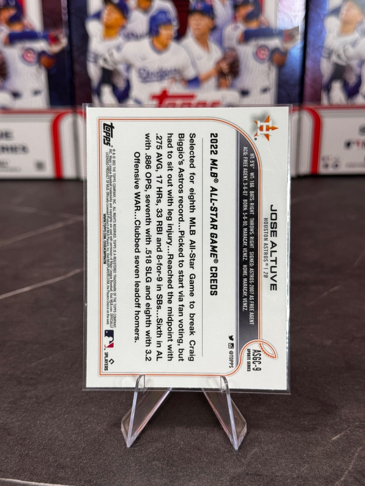 2022 Topps Chrome Update Series - 2022 All-Star Game Jose Altuve #ASGC-9