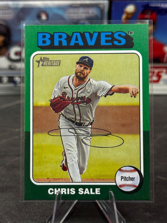 2024 Topps Heritage High Number - Chris Sale #515 Green Border