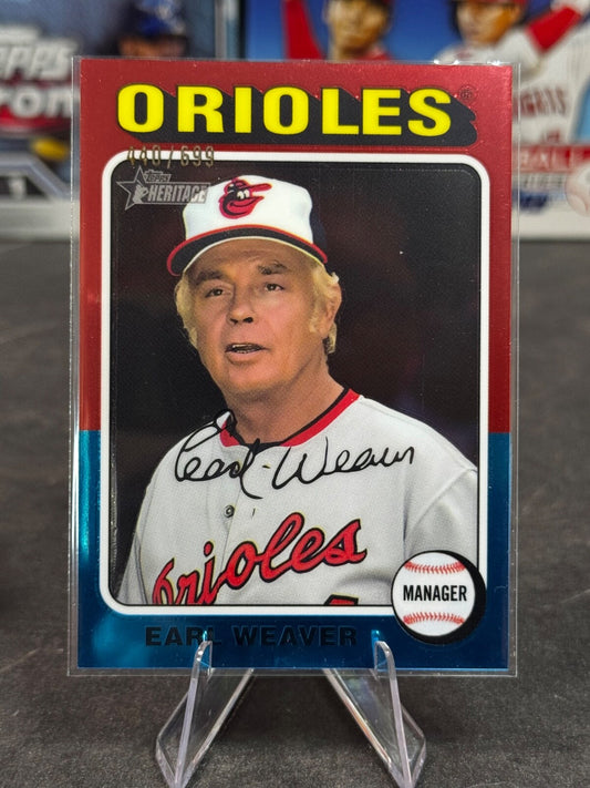 2024 Topps Heritage High Number - Managers Earl Weaver #153 Refractor /699