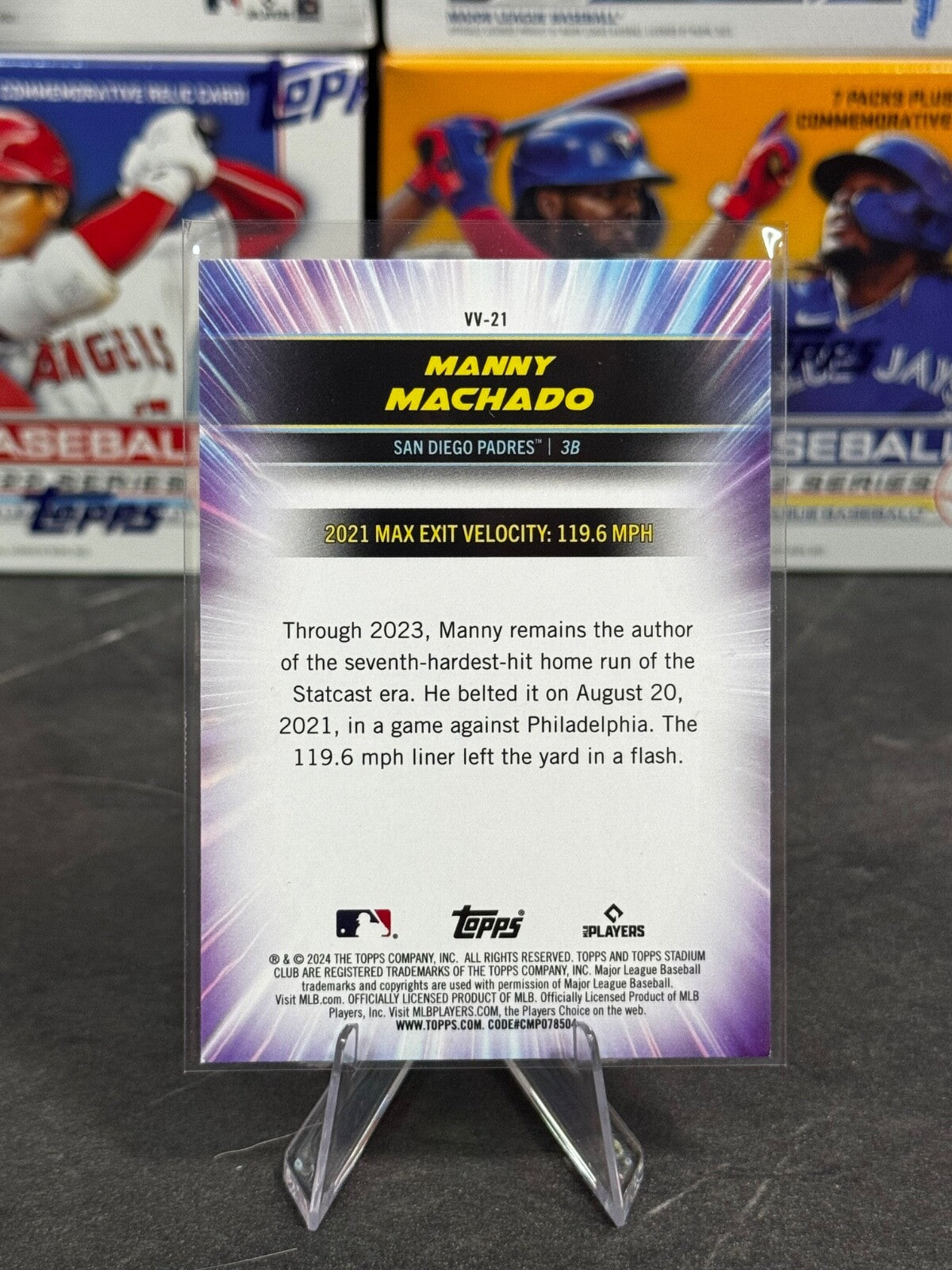 2024 Topps Stadium Club - Virtuosos of Velocity Manny Machado #VV-21