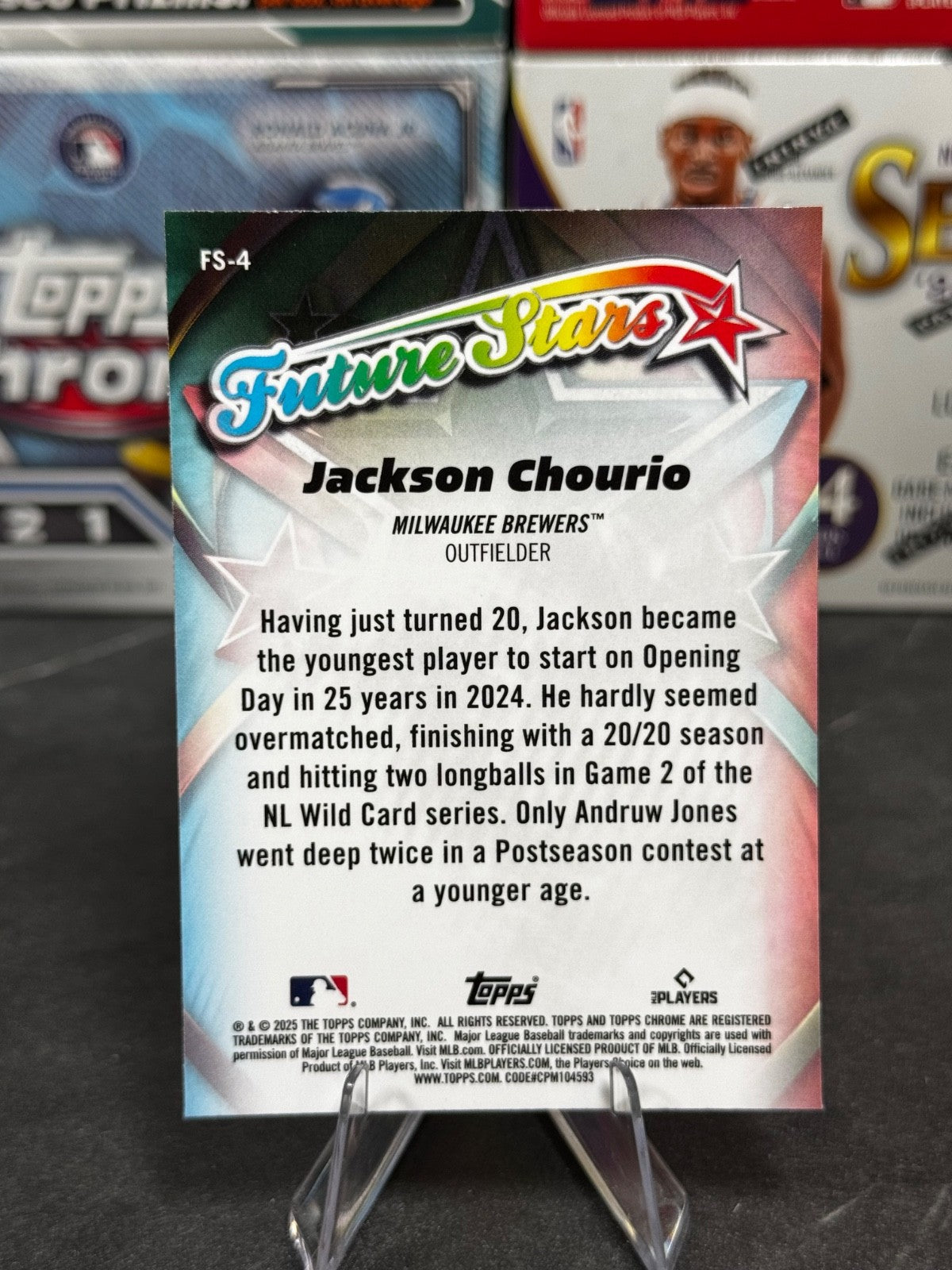 2025 Topps Chrome - #FS-4 Jackson Chourio Future Stars