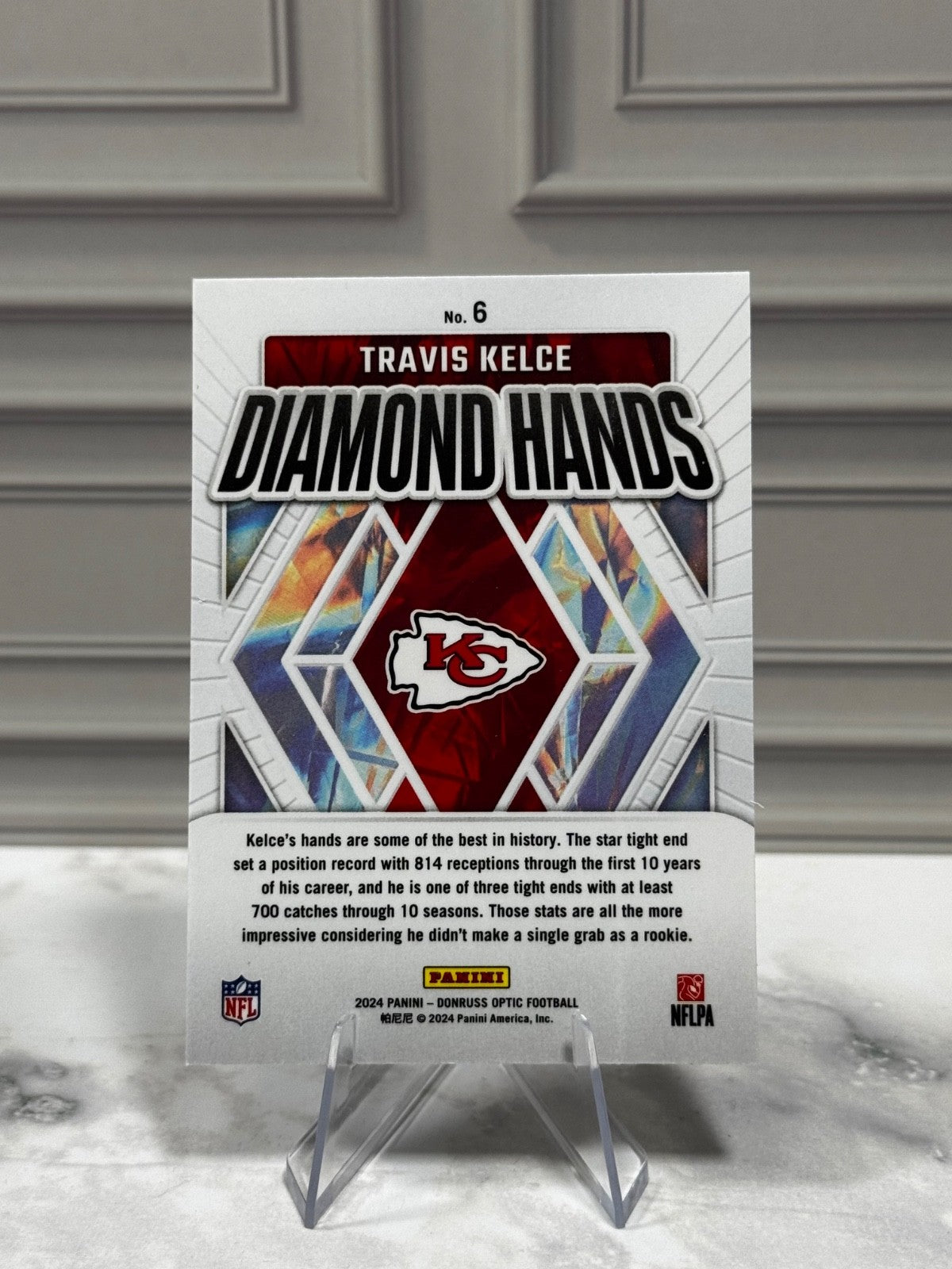 2024 Panini Donruss Optic - #8 Travis Kelce Diamond Hands