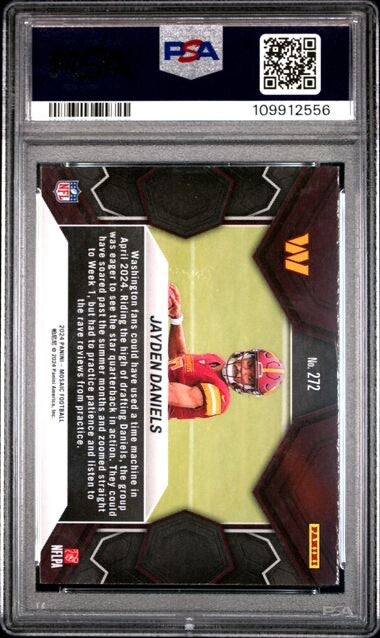 2024 Panini Mosaic #272 Jayden Daniels Rookie PSA 9 (RC)