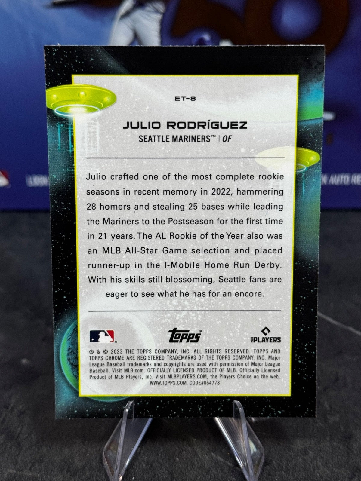 2023 Topps Cosmic Chrome - Extraterrestrial Talent Julio Rodriguez #ET-8