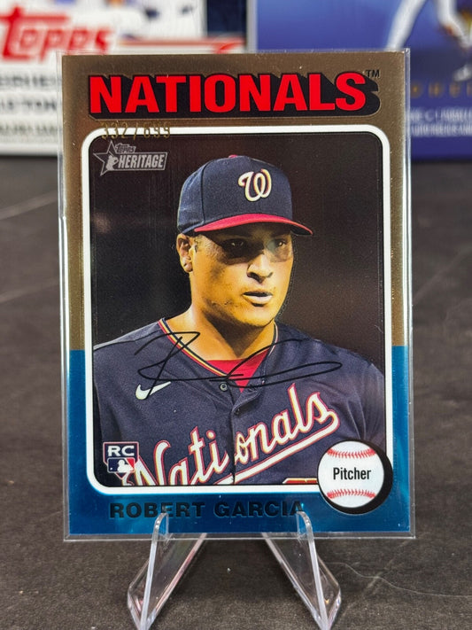 2024 Topps Heritage - Rookies Robert Garcia #118 (RC)