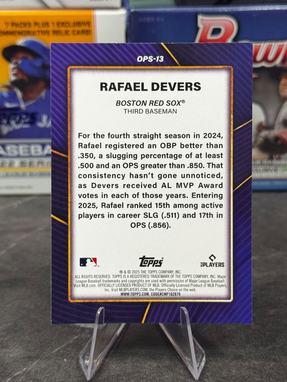 2025 Topps Series 2 - OPS Bests #OPS-13 Rafael Devers