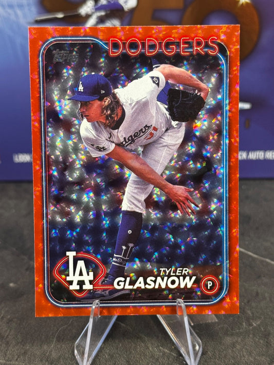 2024 Topps Update Series - Tyler Glasnow #US300 Orange Crackle Foil /199