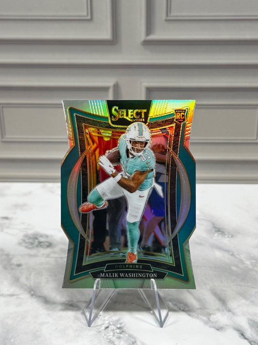 2024 Panini Select - Concourse Malik Washington #71 Silver Prizm Die-Cut (RC)