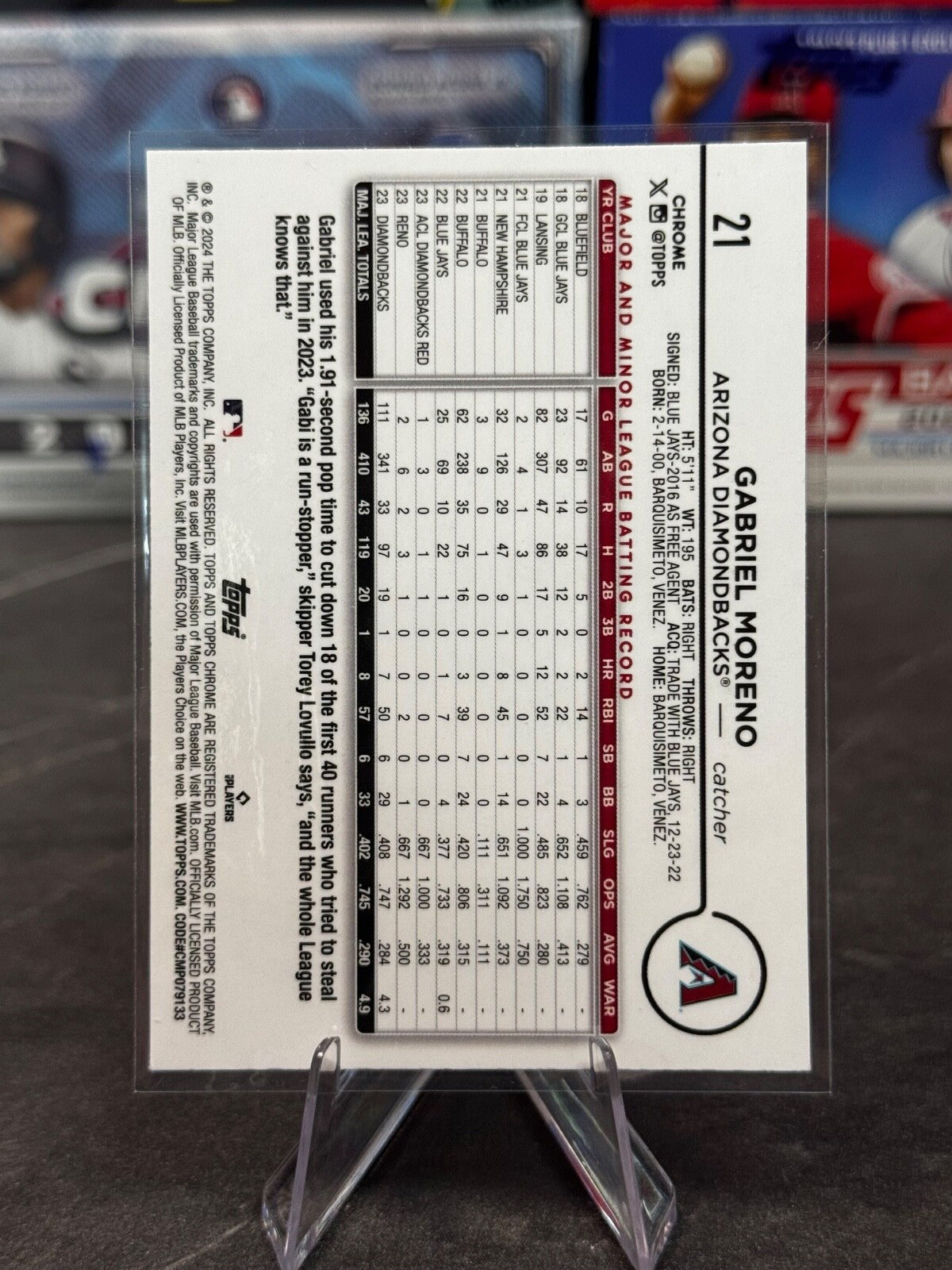 2024 Topps Chrome - Gabriel Moreno #21 Logofractor