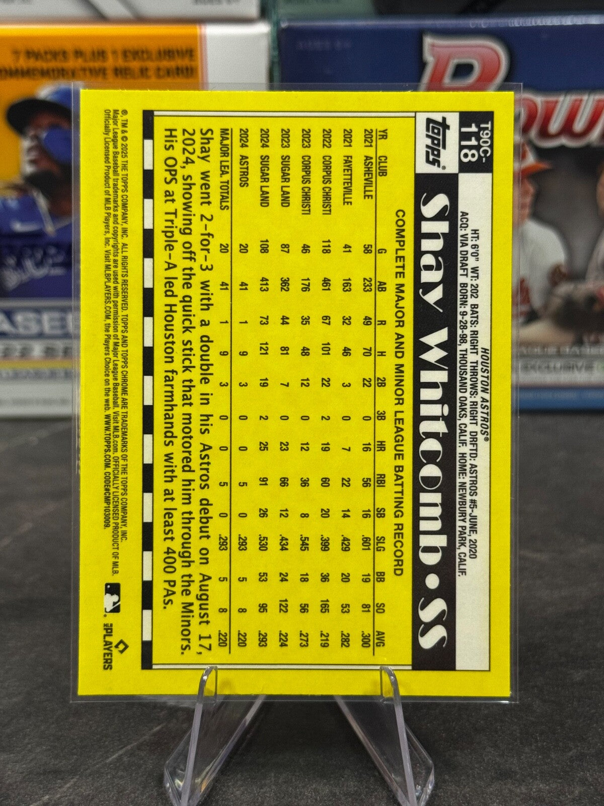 2025 Topps Series 2 - Mojo Refractor #T90C-118 SHAY WHITCOMB ROOKIE (RC)