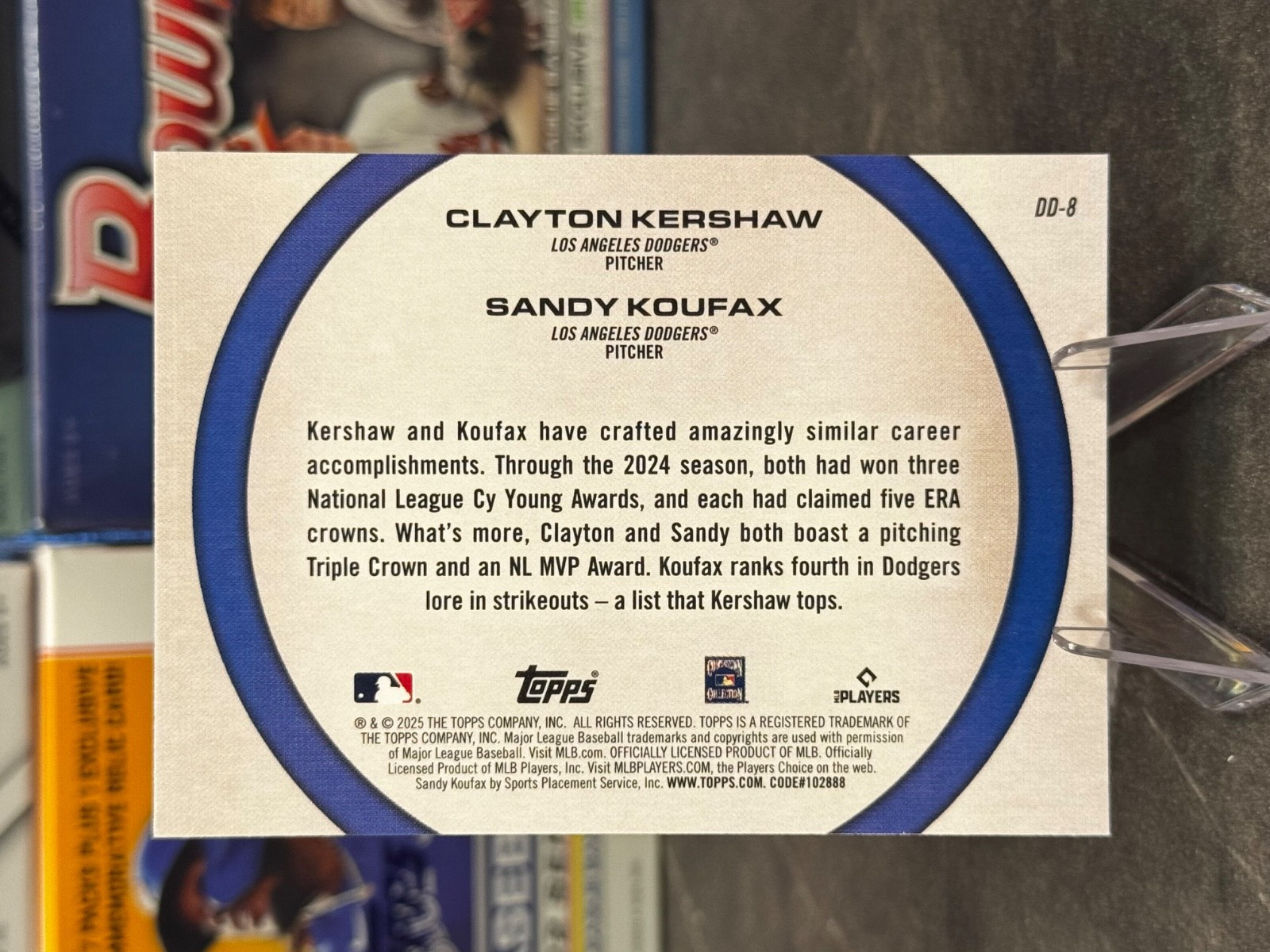 2025 Topps Series 2 - #DD-8 Dynamic Duos Clayton Kershaw/Sandy Koufax DODGERS