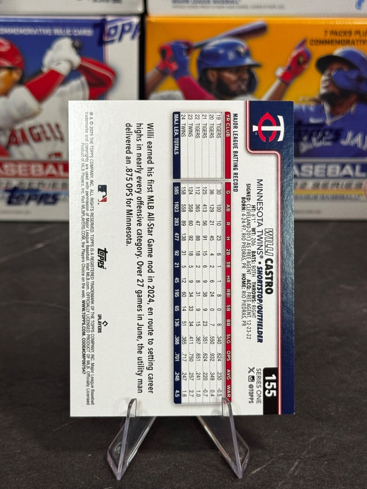 2025 Topps Series 1 - Willi Castro #155 Confetti Sparkle