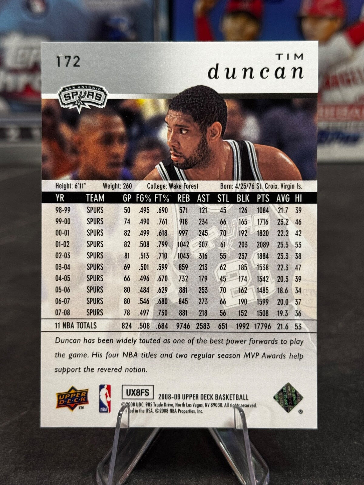 2008-09 Upper Deck - Tim Duncan #172