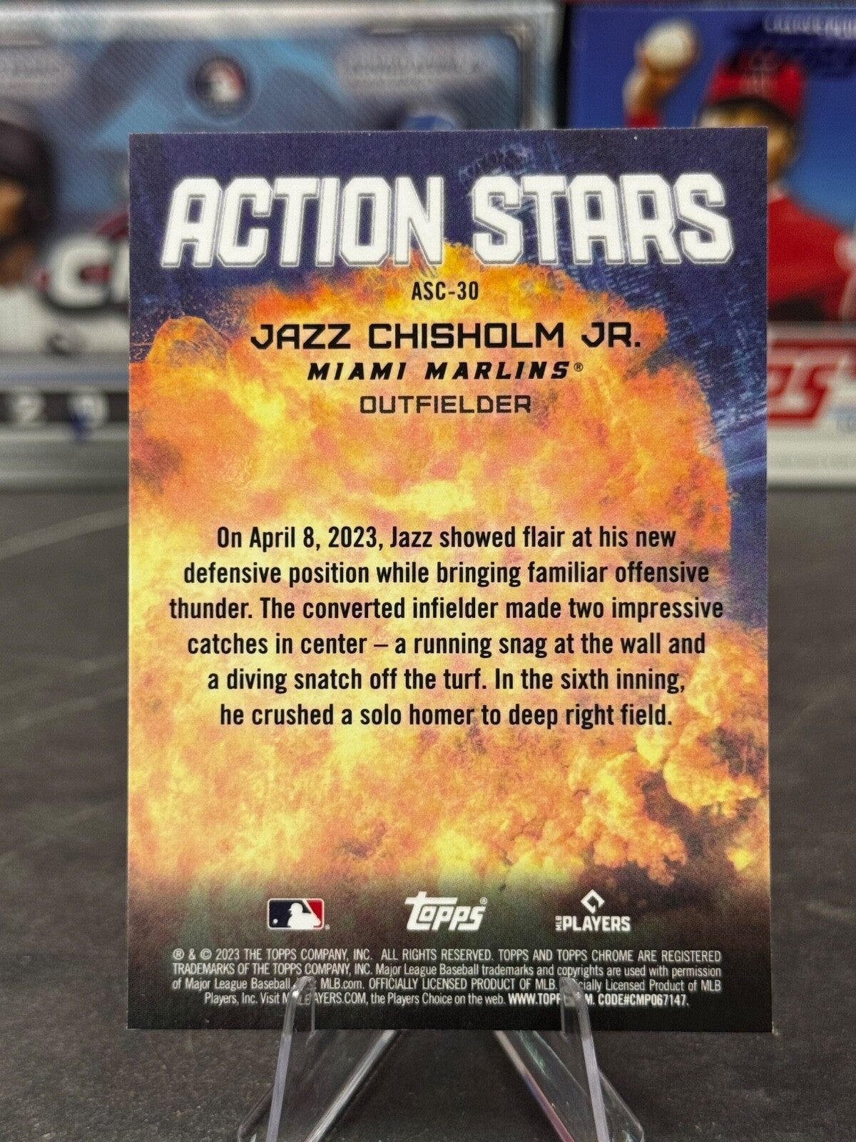 2023 Topps Chrome Update Series - Action Stars Jazz Chisholm #ASC-30