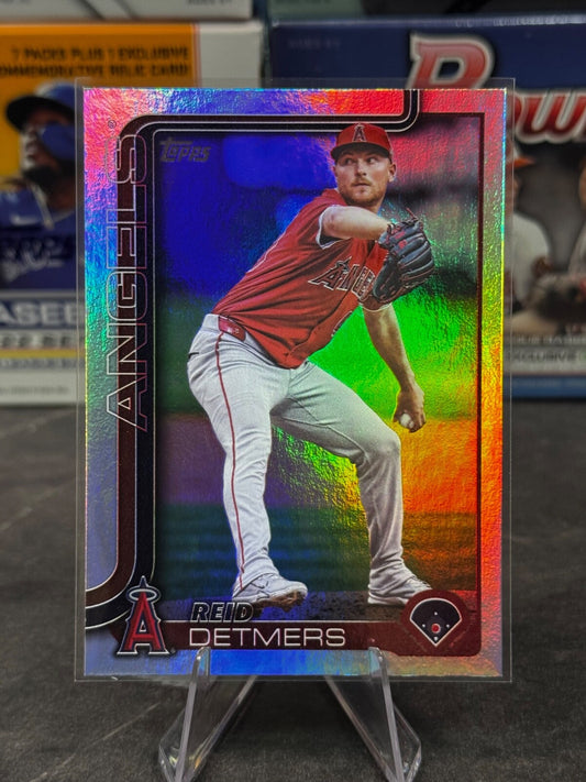 2025 Topps Series 2 - #471 Reid Detmers Rainbow Foil ANGELS