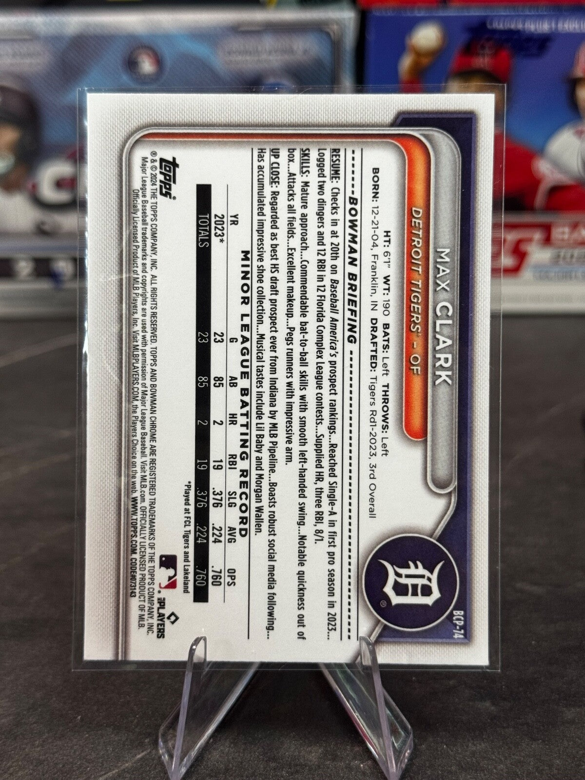 2024 Bowman - Chrome Prospects Max Clark #BCP-74 (RC)