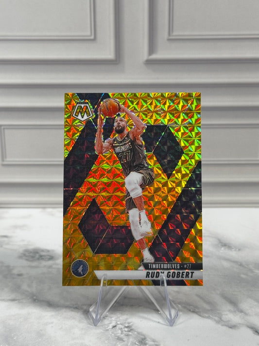 2024-25 Panini Mosaic - Rudy Gobert #89 Reactive Yellow Mosaic Prizm