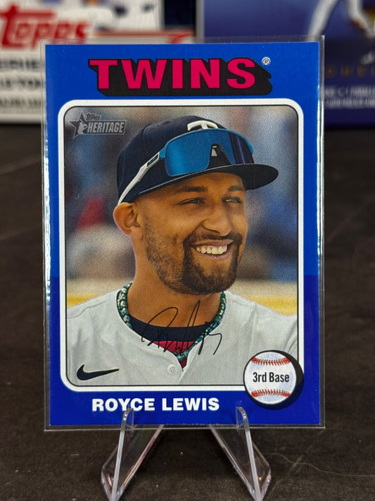 2024 Topps Heritage High Number #577 ROYCE LEWIS BLUE BORDER SP TWINS