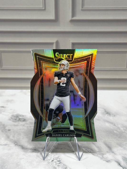 2024 Panini Select - Concourse Daniel Carlson #43 Silver Prizm Die-Cut