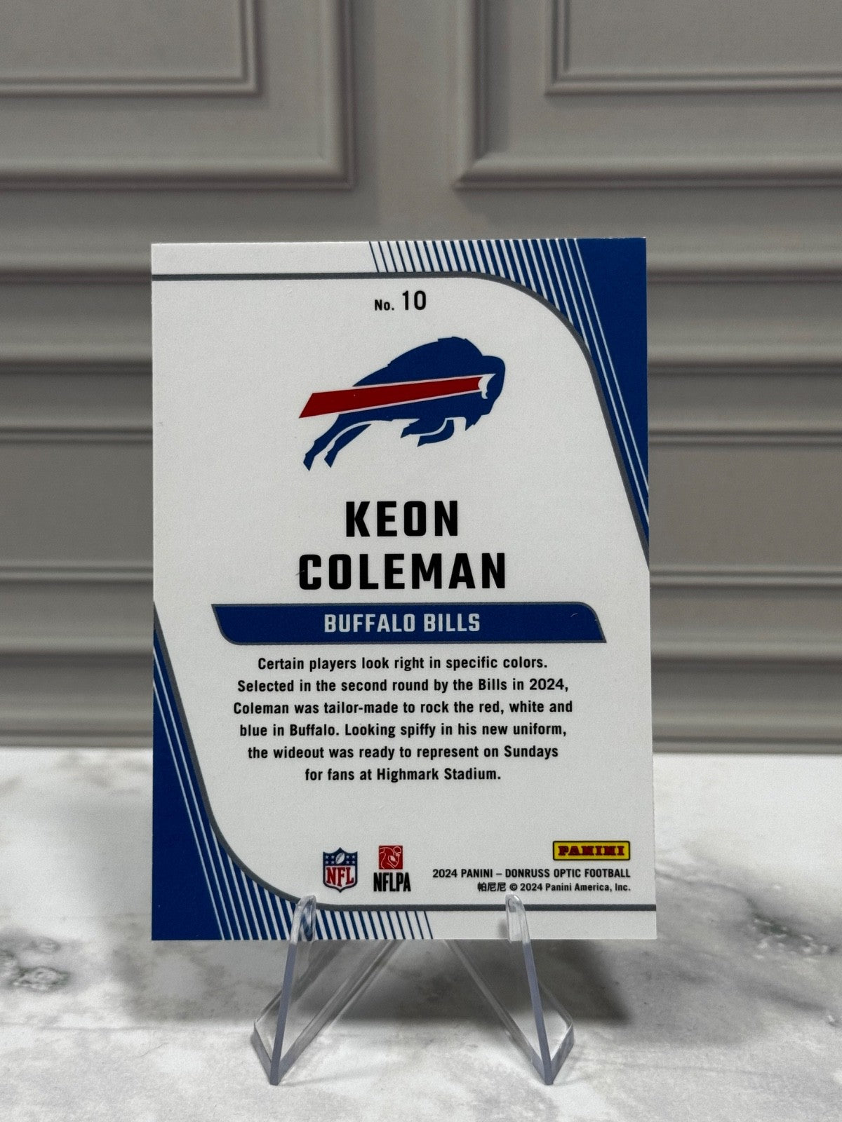 2024 Panini Donruss Optic - #10 Keon Coleman Rookie Primary Colors (RC)