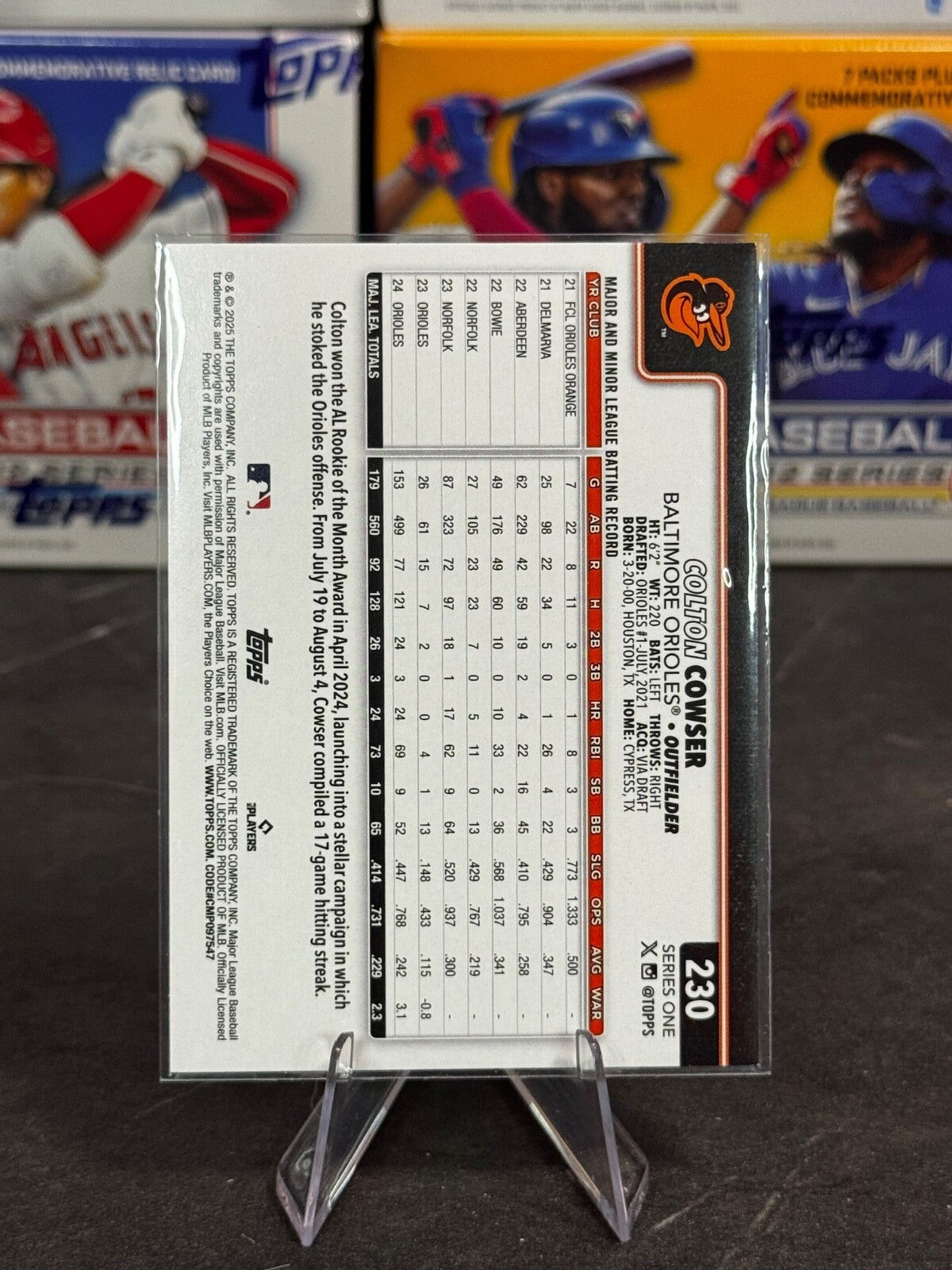 2025 Topps Series 1 - Colton Cowser #230 Rainbow Foilboard