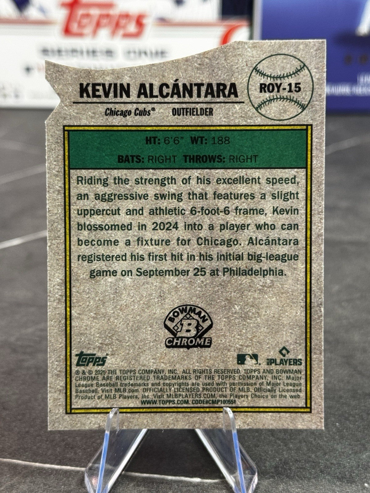 2025 Bowman Chrome - Kevin Alcantara Rookie Of The Year Favorites #ROY-15 Cubs