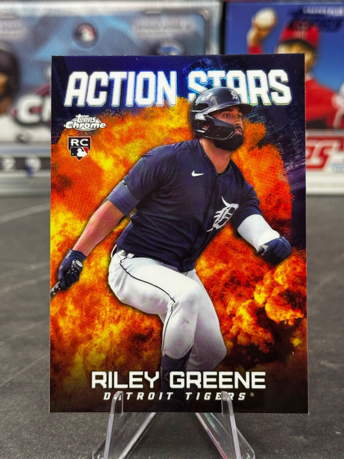 2023 Topps Chrome Update Series - Action Stars Riley Greene #ASC-8 (RC)