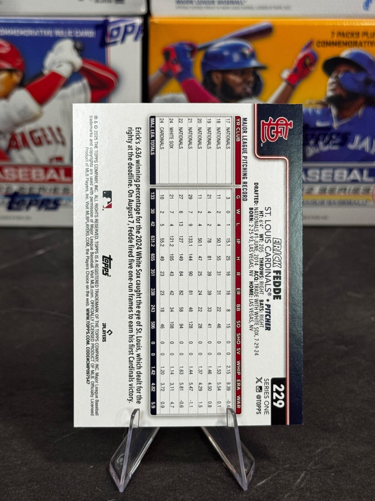 2025 Topps Series 1 - Erick Fedde #229 Holofoil