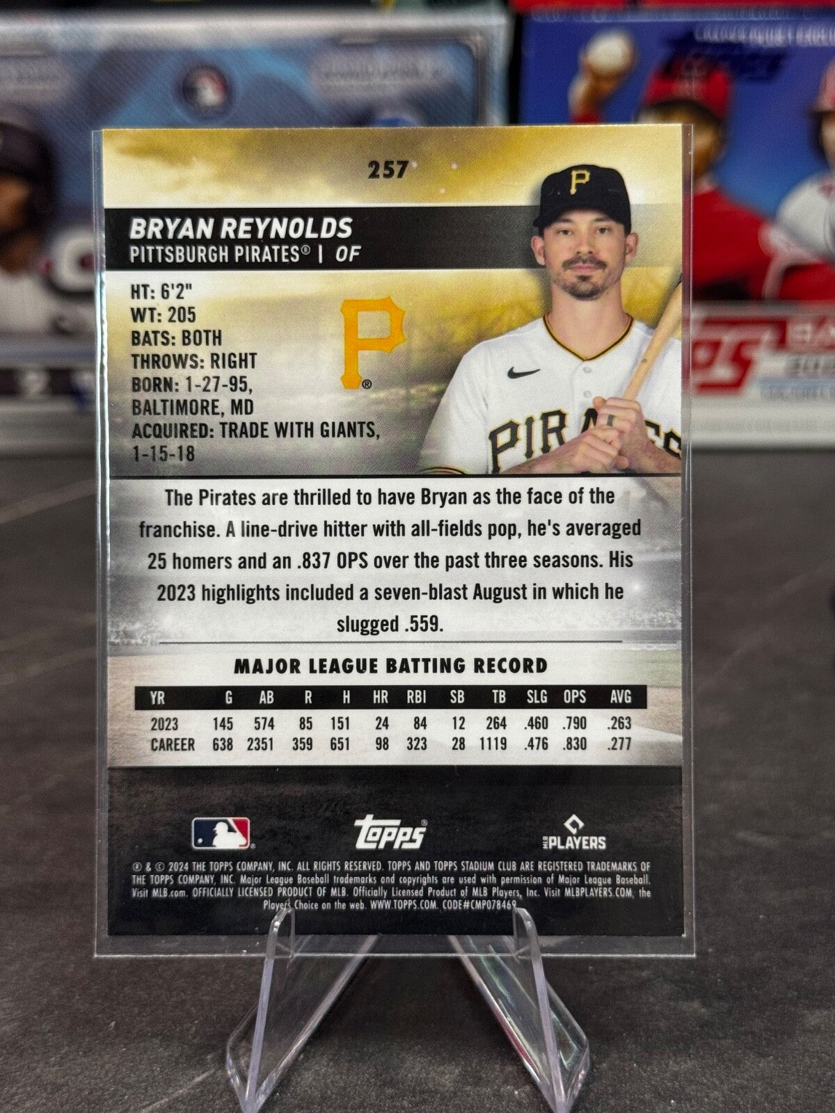 2024 Topps Stadium Club - Bryan Reynolds #257 Chrome