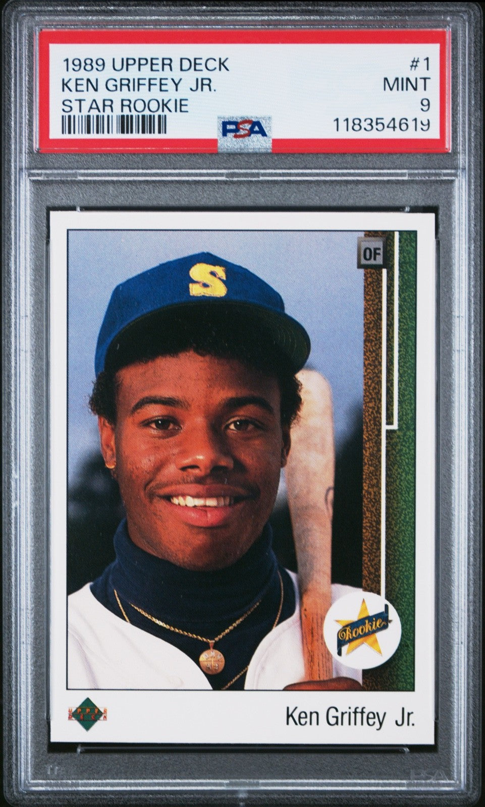 1989 UPPER DECK #1 KEN GRIFFEY JR. STAR ROOKIE PSA 9