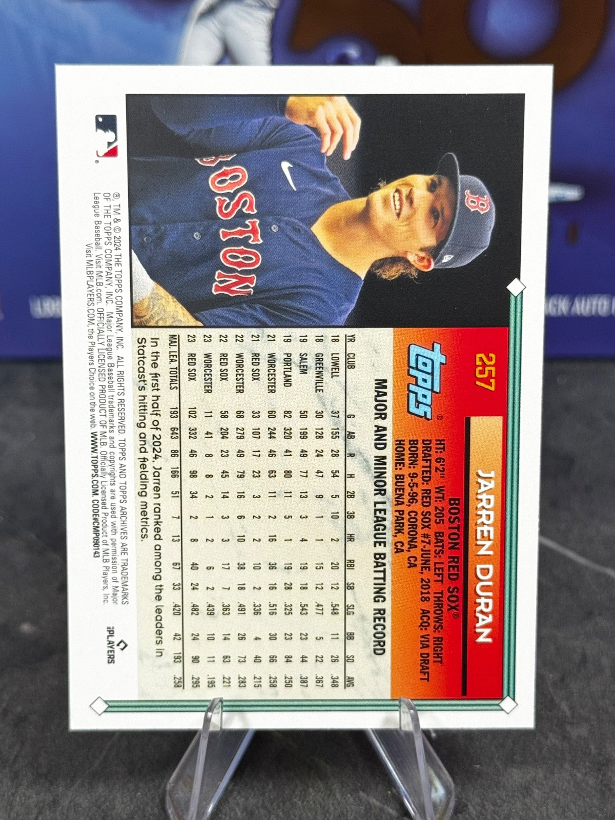 2024 Topps Archives - 1994 Topps Jarren Duran #257 Black Foil