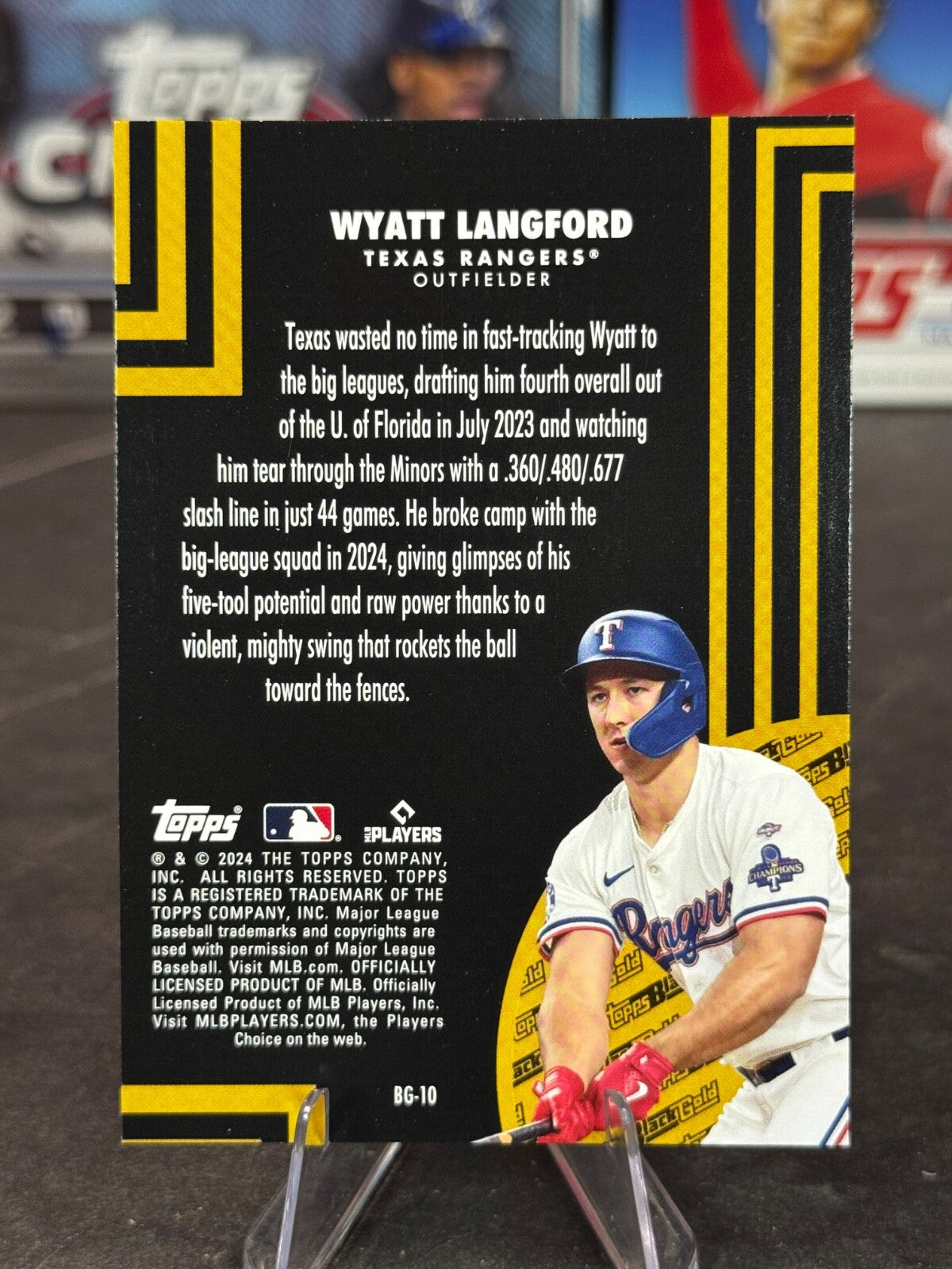 2024 Topps Update Series - Topps Black Gold Wyatt Langford #BG-10 (RC)