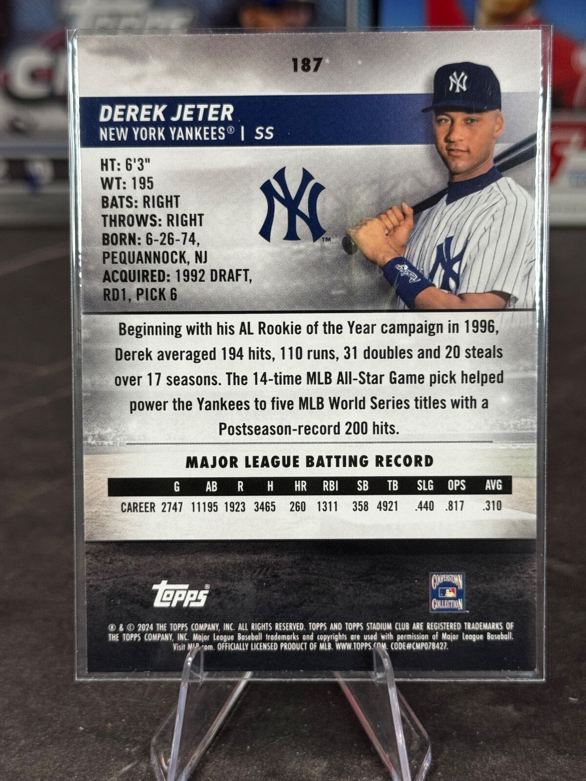 2024 Topps Stadium Club - Derek Jeter #187