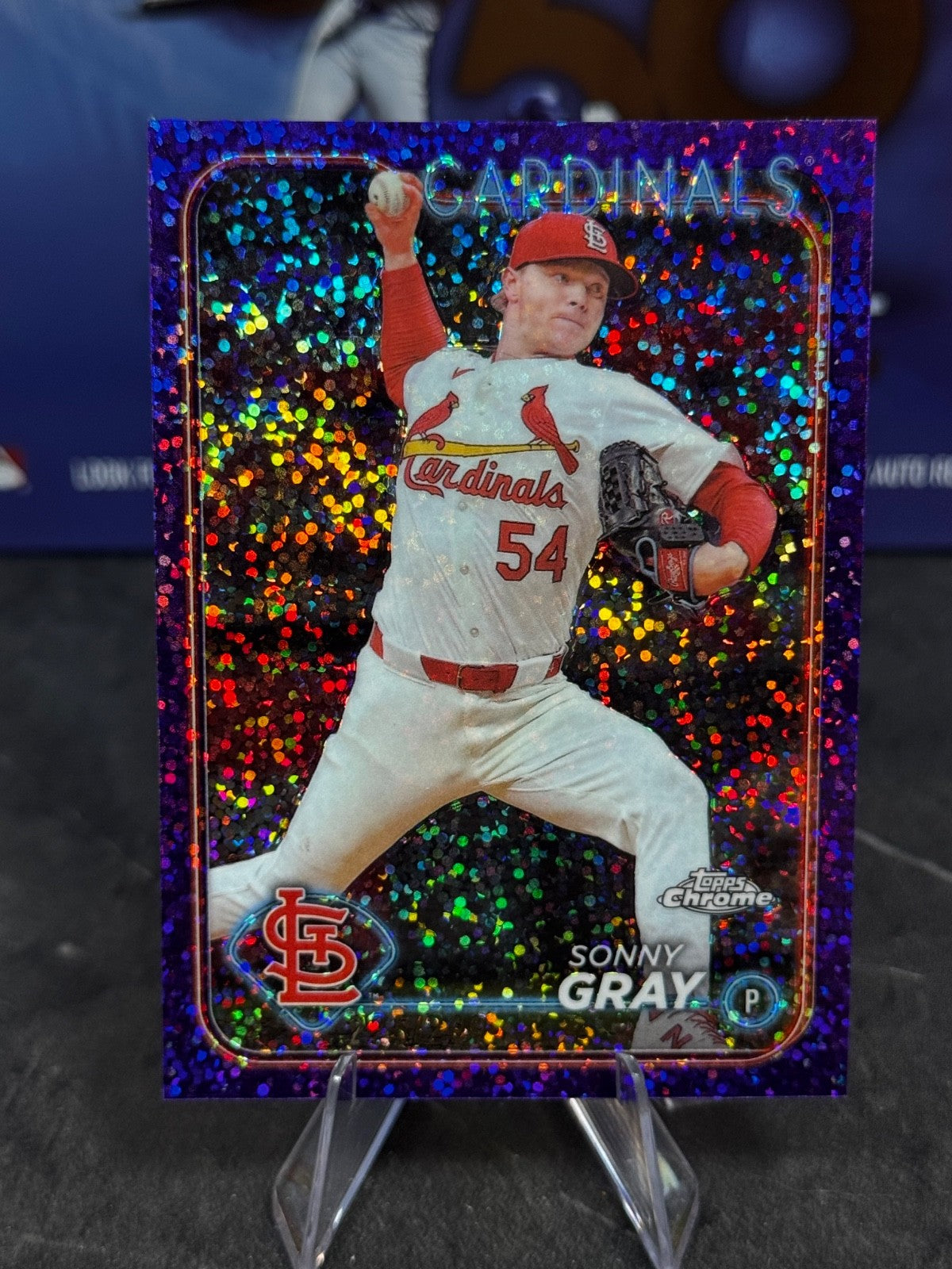 2024 Topps Chrome - Sonny Gray #143 Purple Speckle Refractor