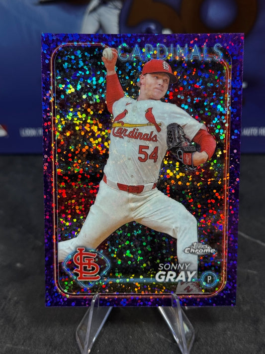 2024 Topps Chrome - Sonny Gray #143 Purple Speckle Refractor