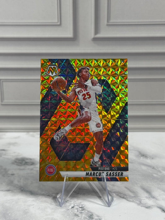 2024-25 Panini Mosaic - Marcus Sasser #78 Yellow Reactive Prizm