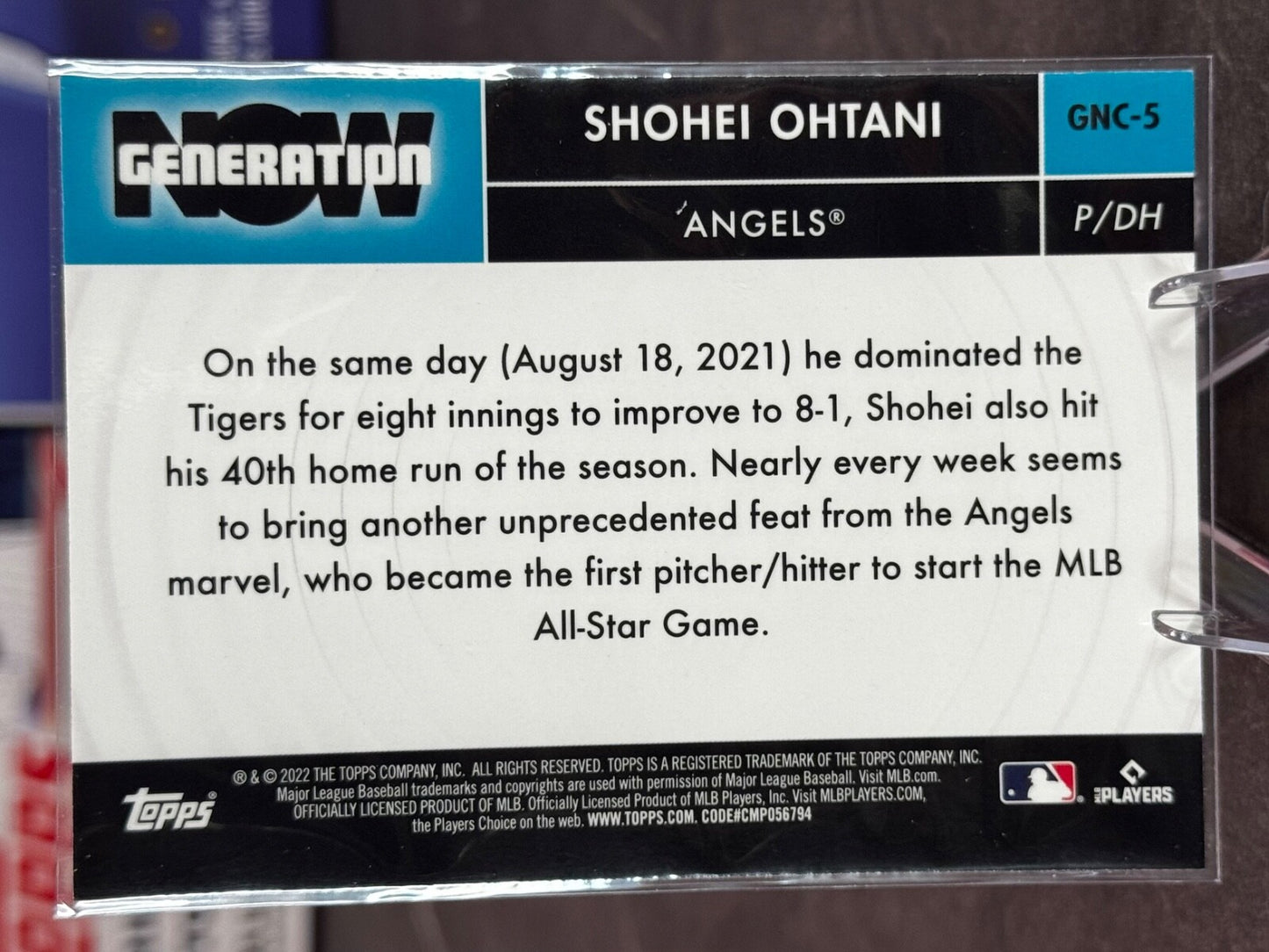 2022 Topps Chrome Update Series - Generation Now Chrome Shohei Ohtani #GNC-5