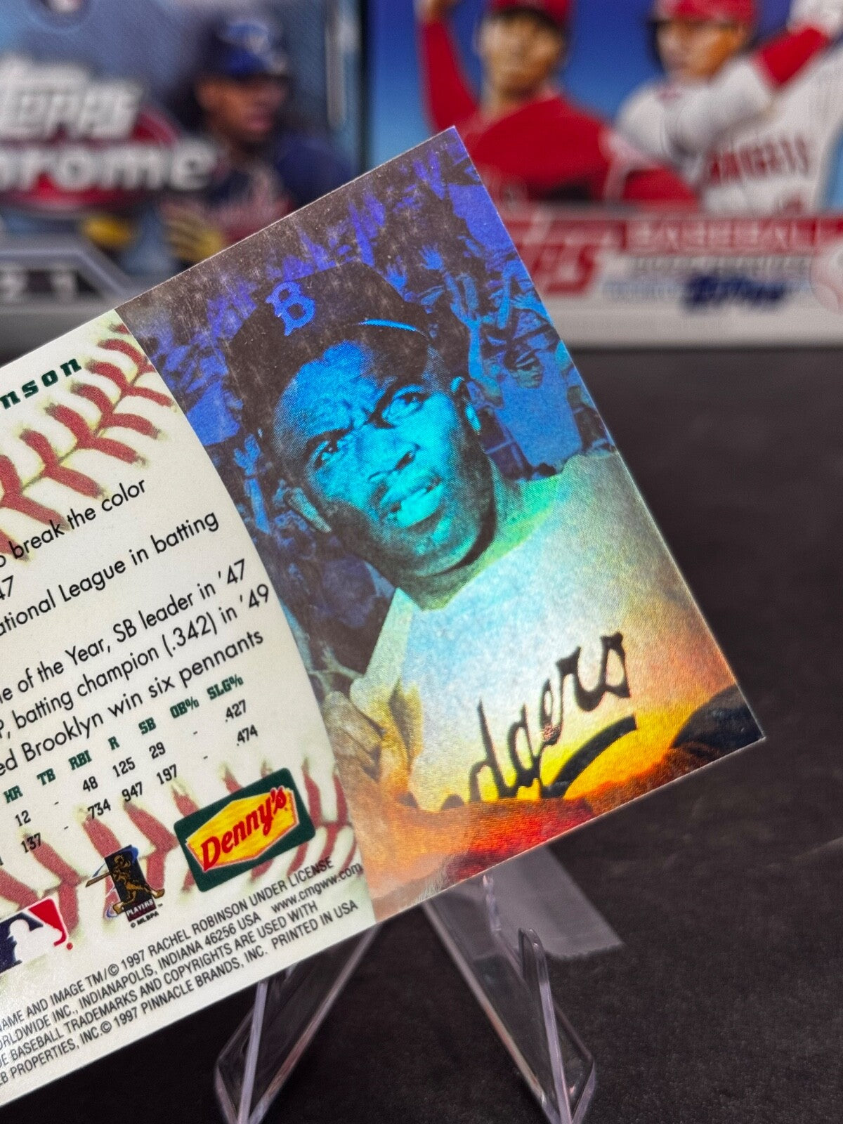 1997 Pinnacle Denny's 3D Holographic - [Base] #29 - Jackie Robinson