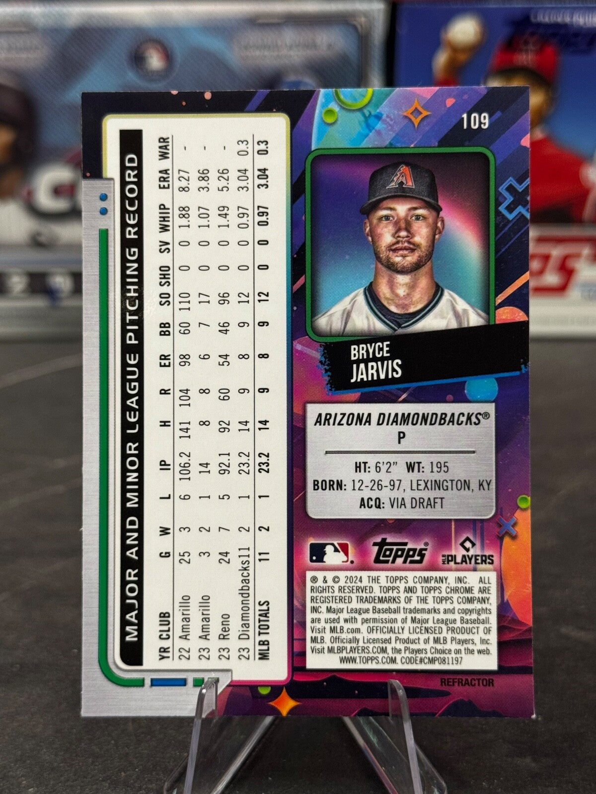 2024 Topps Cosmic Chrome - Bryce Jarvis Rookie #109 (RC)