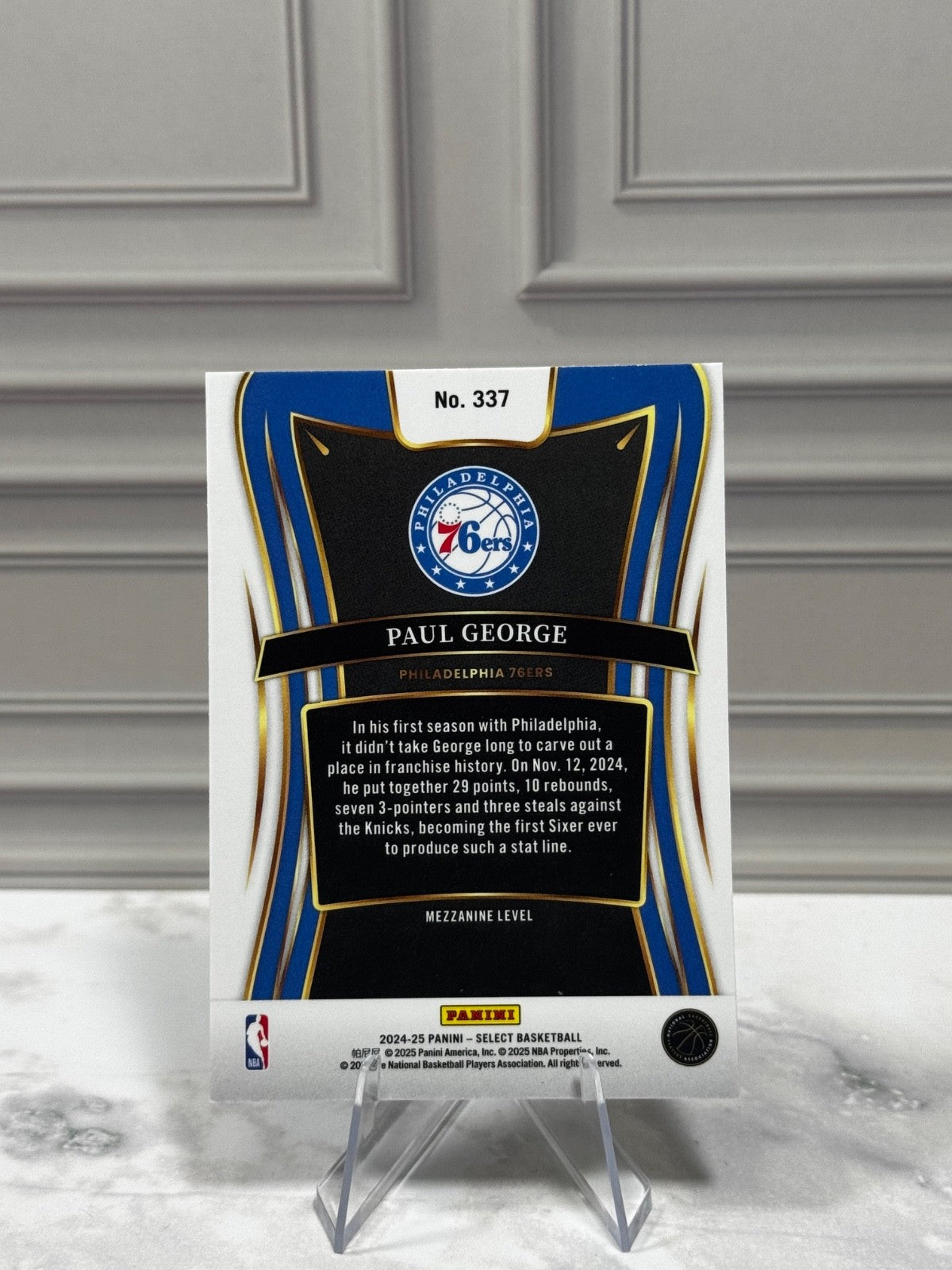2024-25 Panini Select - Mezzanine Level Paul George #337