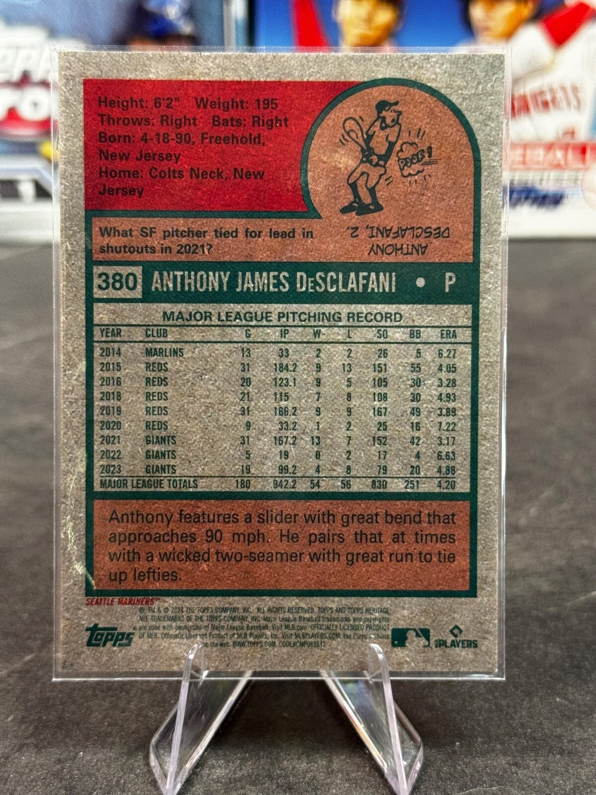2024 Topps Heritage High Number - Anthony DeSclafani #380 Refractor /699