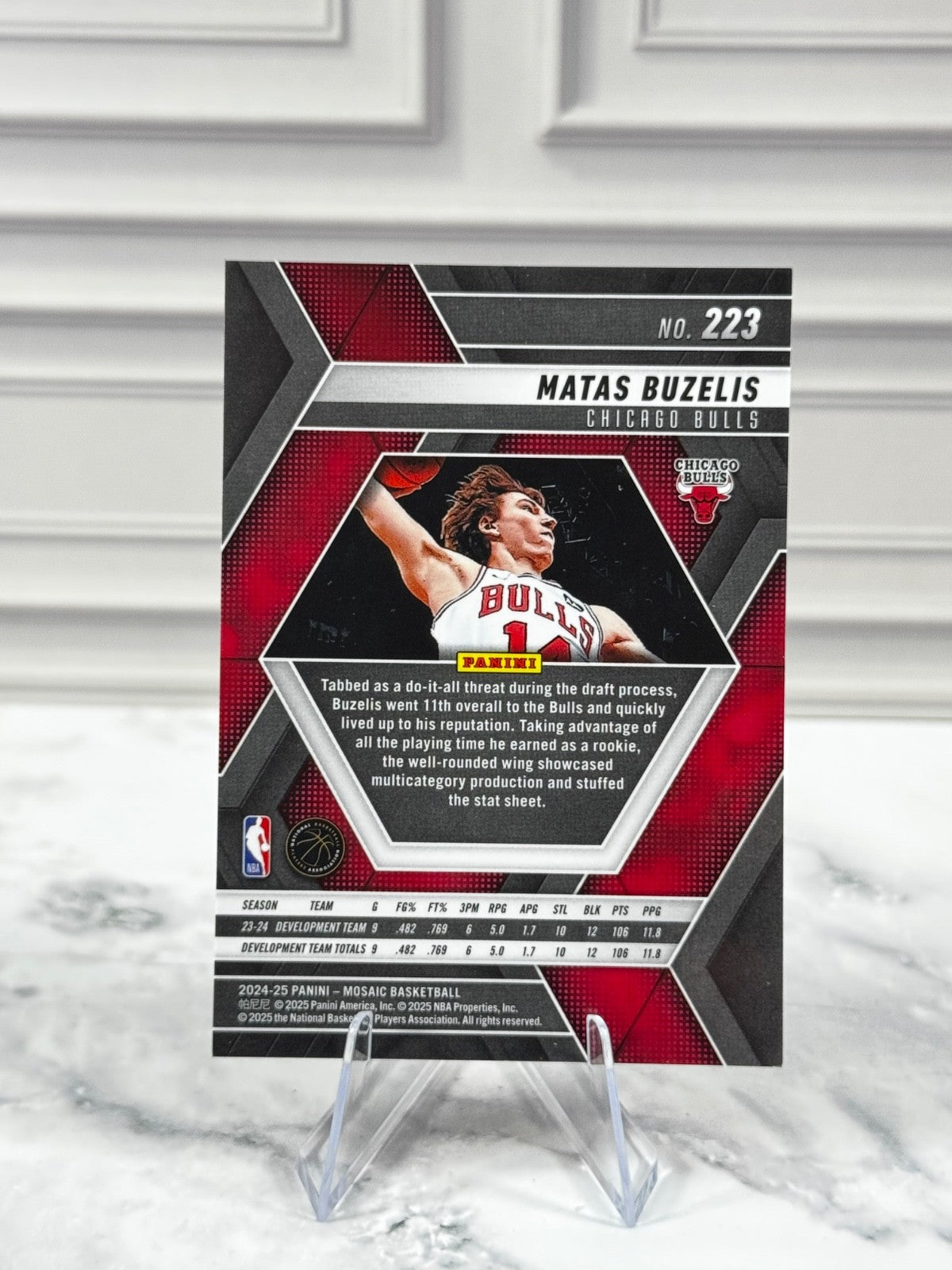 2024-25 Panini Mosaic - Rookies Matas Buzelis #223 (RC)