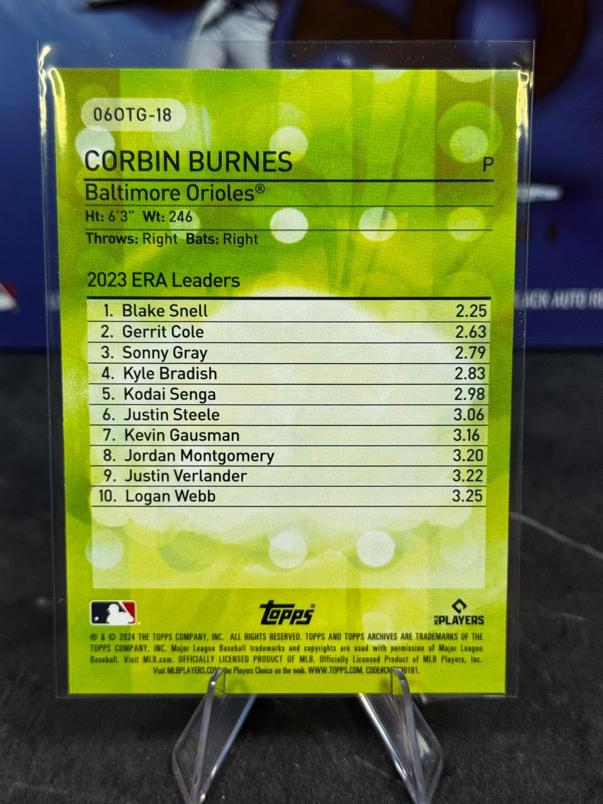 2024 Topps Archives - 2006 Own the Game Corbin Burnes #06OTG-18